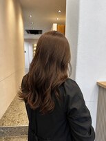 スーリール 福岡別府店(Sourire) 艶ベージュ×ゆるウェーブヘア