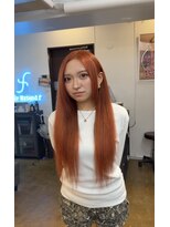 ヘアーエクステンド エフ 渋谷(f)&nbsp;ダブルカラー/エクステ/オレンジ/ブリーチ