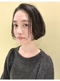 ミニボブ#耳だしショート#春パーマ#ステップボーンカット