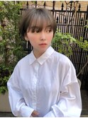 大人かわいいマッシュショートアッシュベージュ