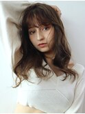 ラフウエーブ_ボブルフクールショートピンクベージュ_28093