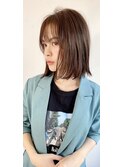 【ノンダメージサロンStella 】シースルーバングの外ハネボブ