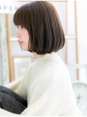 ★透けバング黒髪うる艶髪前下がりぷつっとボブ20代30代40代★8