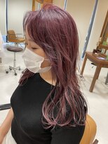 ヘアー アイス ルーチェ(HAIR ICI LUCE)&nbsp;パープルピンクカラー 紫カラー ピンクカラー 韓国風 担当山中