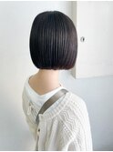 ミニボブ　ぱっつんボブ　切りっぱなしボブ　ナチュラルボブ
