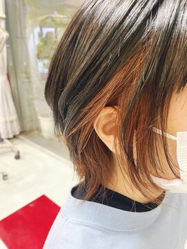 エフエフヘアー(ff hair) back style☆ウルフスタイル×インナーカラーvol.785