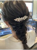 編みおろし_結婚式_ヘアセット