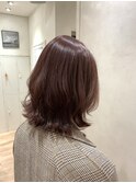 パープルピンクカラー くびれヘアー