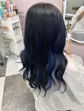 ガルボヘアー 名古屋栄店(garbo hair) #プルエクステ#韓国風#ブルー#ブルーブラック#10代#20代#名古屋