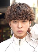 プードルパーマメンズマッシュハードスパイラルパーマウルフ韓国