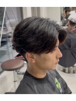 ホワイト(WHITE)&nbsp;ニュアンスパーマ/ブリーチパーマ/メンズパーマ