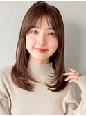 前髪サイドバング外ハネボブボブウルフ美髪アンブレラカラー