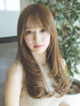 ホヌア(hoNua.) レイヤー　ワンカール　ロング　ベージュカラー　20代30代