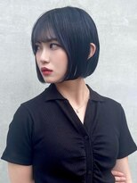 ルアン 上通り(ruen)&nbsp;ミニボブ　ブルーブラック　似合わせカット　熊本