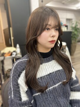 ジーナ 千葉 2nd(Zina) 髪質改善/顔まわりレイヤー/ミルクティーベージュ