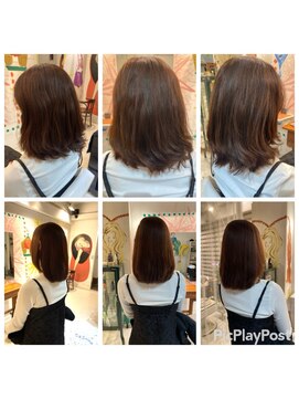 ハロー  三軒茶屋(hair Hello) ミディアム縮毛矯正