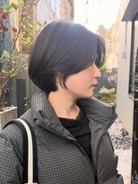 サン 白金台(SUN)&nbsp;ニュアンスパーマの毛流れショートボブ白金目黒