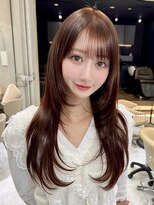 ディーバ 横浜(D.I.E.V.A)&nbsp;20代30代ハッシュカット前髪顔周りレイヤー艶髪ウォームベージュ
