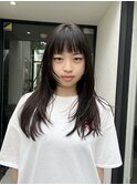 抜け感ロング/シースルーバング/