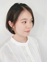 ミドル(MIDDLE) フェイスラインカバーの丸みショートボブ