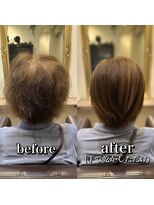 ルフール 千葉店(ref-le)&nbsp;美髪矯正で、チリチリした質感もまとまりやすく自然なショートに