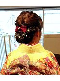 和装アップスタイル/結婚式/二次会/着物・着付ヘア/上品な雰囲気