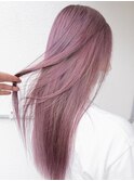 ロングストレート　ラベンダーアッシュ