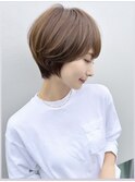 大人可愛い前髪ありのひし形マッシュショートパーマ20代30代