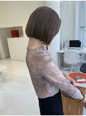 10代20代ハイトーンミルクティーベージュショートボブミニボブ