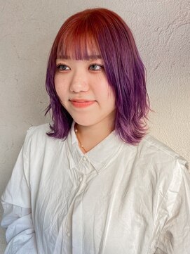 アネーロバイエーケー(ANHELO by AK) ミディアムレイヤー / ピンクカラー / ラベンダーカラー