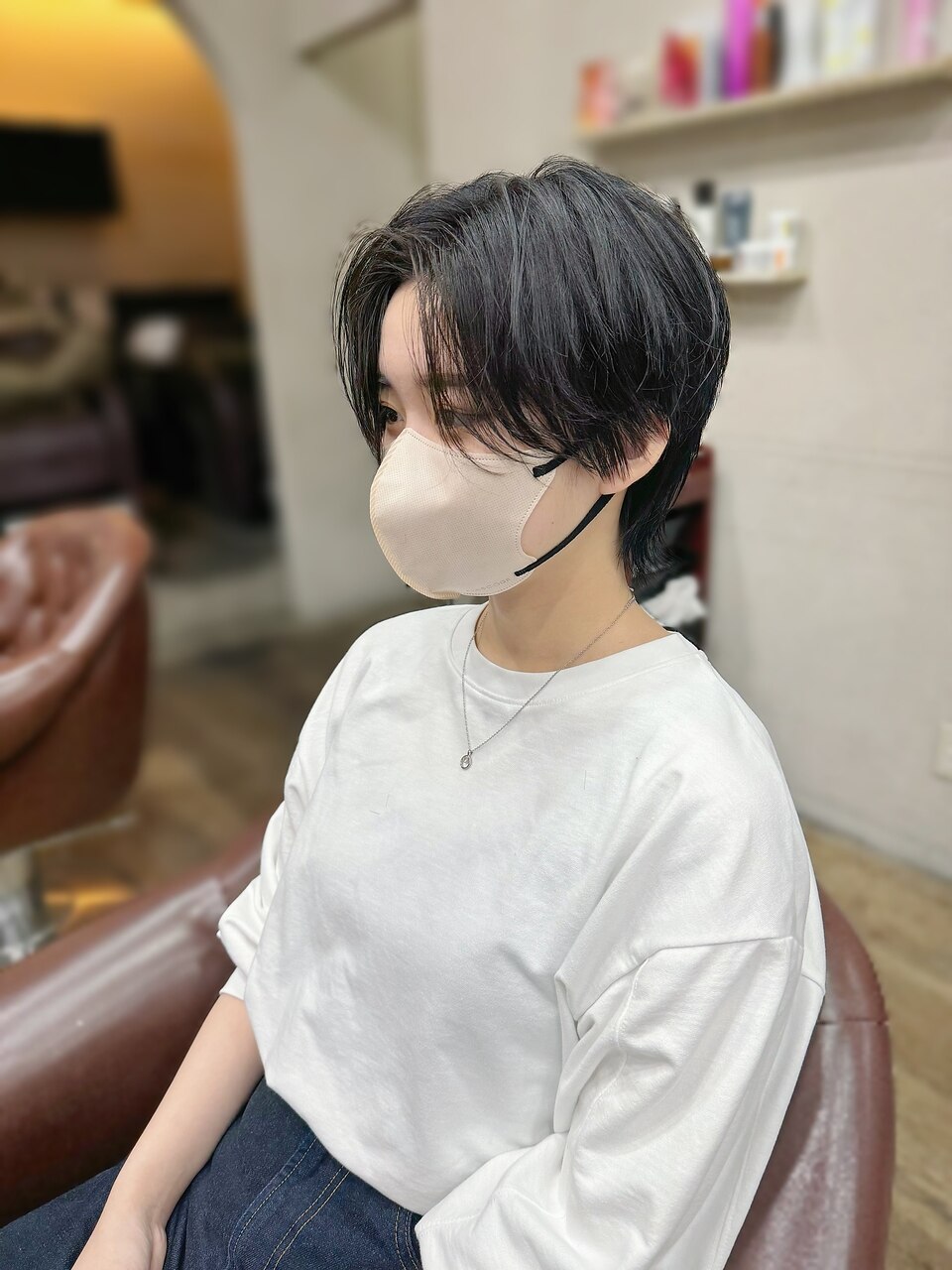 前髪なしショートヘア】30代にオススメのセンターパートのカット