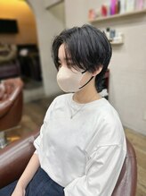 ハピネス 王寺店(Happiness) メンズライク センターパート ウルフカット 韓国 奈良 王寺