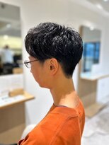 メンズカット バイ ソイクフ(メンズカット by SOY-KUFU) MEN'SHAIRアッシュブラックカルマパーマダークアッシュ