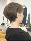 40代50代60代くびれショート愛され脱白髪染めオリーブグレージュ