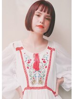 レジュアル(RESSUAL)&nbsp;黒髪ボブルフネビージュ小顔ヘアワンレン