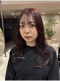 チェリーレッド×レイヤーカット