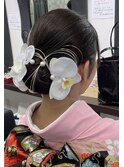 和装ヘア×水引アレンジ