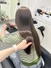 カット+ストレートパーマ＋ワンカラー (炭酸泉Spa付)