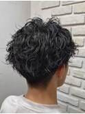 波巻きツイストスパイラルツイストピンパーマ刈り上げツーブロ