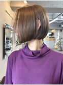 前下がりボブ/あごライン/ミニボブ/アッシュ/たまプラーザ