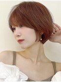 Say.丸みショートレイヤーショートローズブラウンモーヴピンク