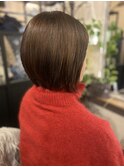 40代×ショート×ブラウン