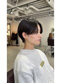 暗髪でもお洒落♪ハンサムショート