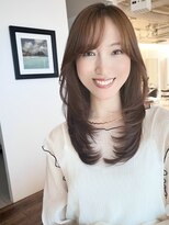 ビーチ(BEACH) 韓国レイヤーカットミルクブラウンヨシンモリダークパープル前髪