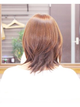 美容室 ドリームスタイル 倉敷店 【縮毛矯正+カラー+カット】ふんわり丸みのある大人ボブスタイル