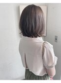 ブリーチなし グレージュ ボブ プチレイヤー◎sk