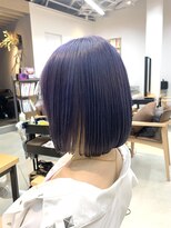 【mee.】ヤジマ　パープルカラー　インナーカラー　抜きっぱなし
