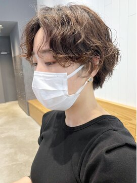 アルバム 渋谷パルコ(ALBUM) ニュアンスパーマショート_グレージュカラーボブウルフ_ba351753