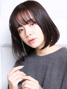 無垢(muku) 大人可愛い小顔ツヤ髪ツヤ感ナチュラルボブ黒髪ボブ髪質改善A4