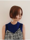 step cut、bob Orange hair